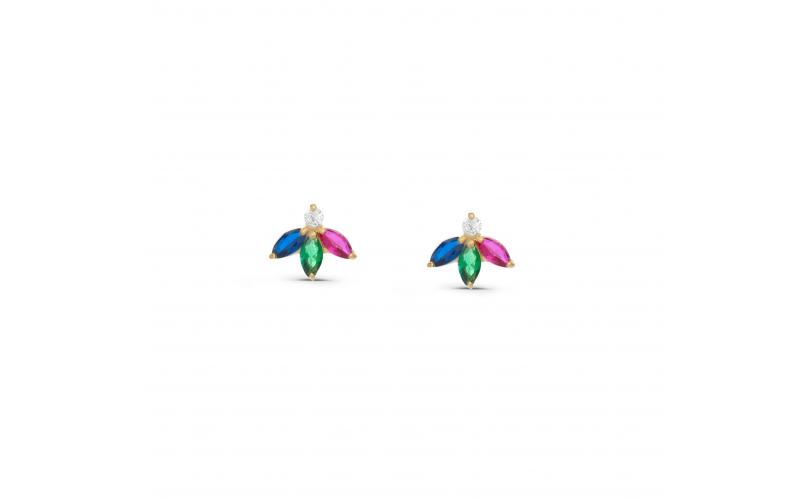 Colorful Topaz Dainty Earrings
