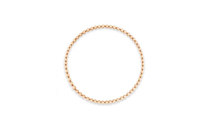 Rose Gold Beaded Bangle Bracelet