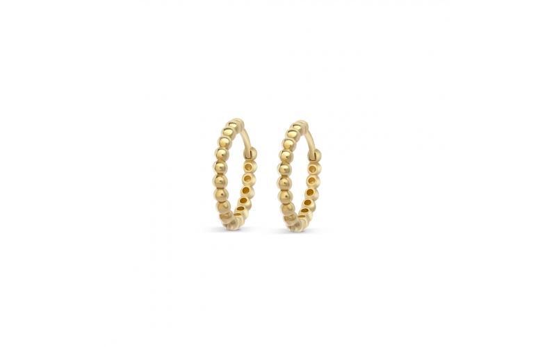 Rounded Stud Hoop Earrings