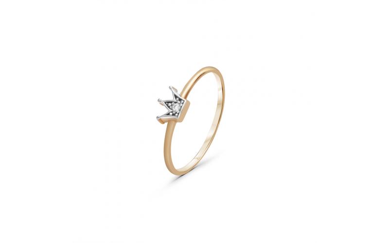 Crowned Zircon Studded Ring