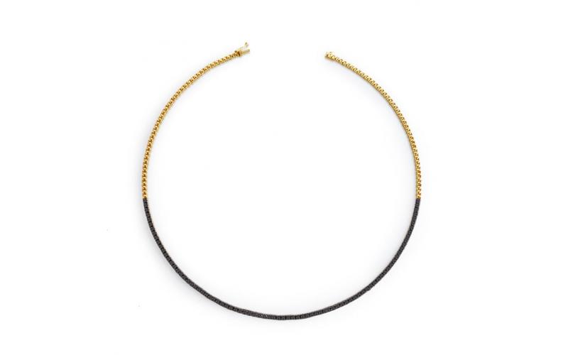 Black Diamond Gold Choker