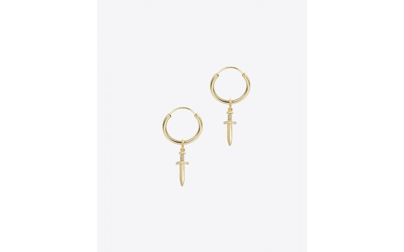 SHAMI - 
        
          
            Dagger Dangle Hoop Earrings