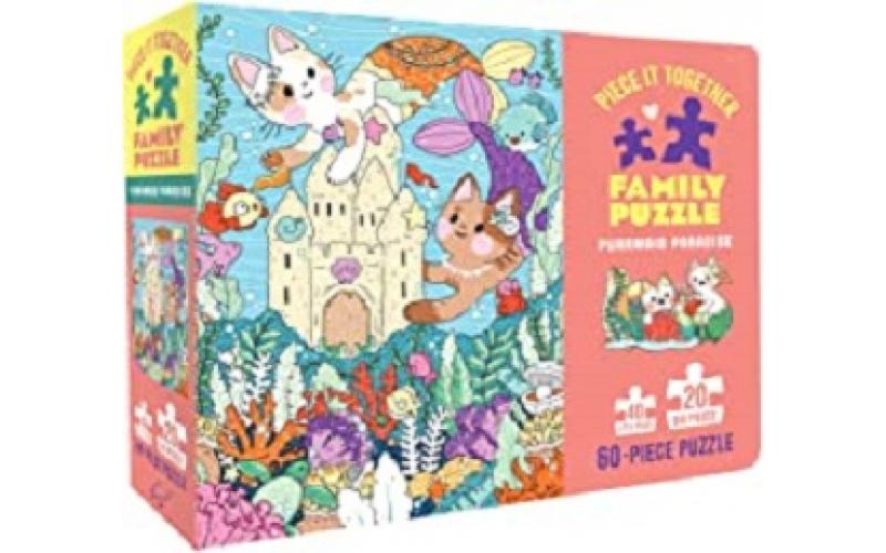 Piece It Together Family Puzzle: Purrmaid Paradise