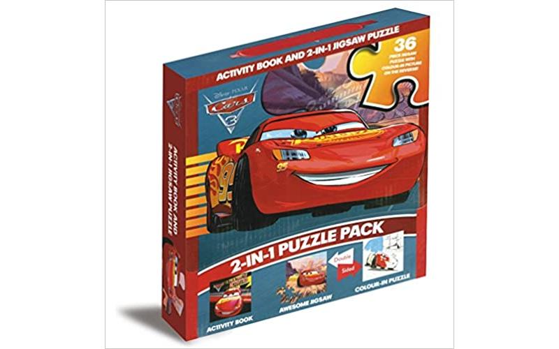 Disney Pixar Cars 3 2-in-1 Puzzle Pack: Activity Book and 2-in-1 Jigsaw Puzzle