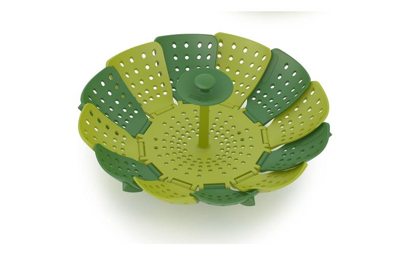 Joseph Joseph Lotus Steamer Basket for Steaming Food and Vegetable Folding Non-Scratch BPA-Free - Green