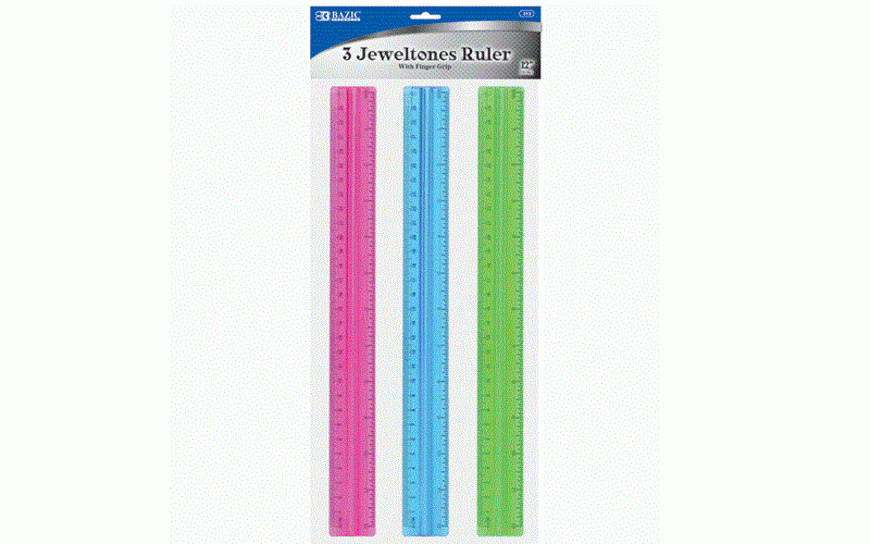Basic Jewel Tones 30 cm Rulers Economy Pack - Pack of 3