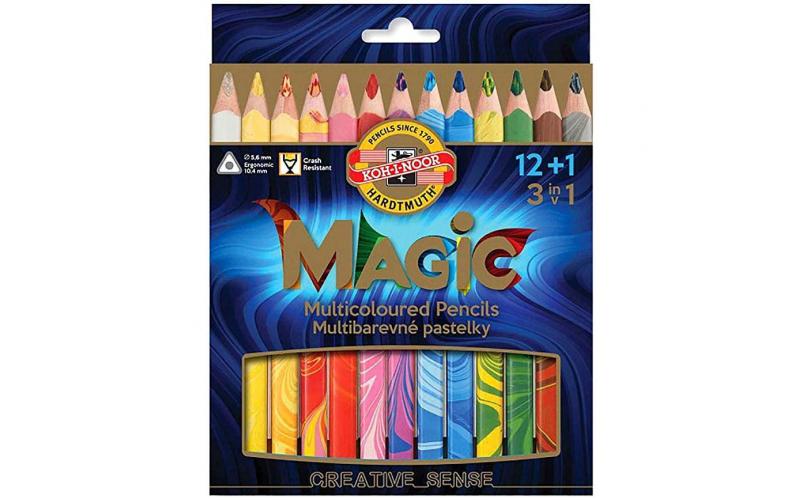 KOH-I-NOOR Magic Multicolored Pencils - Pack of 12+1