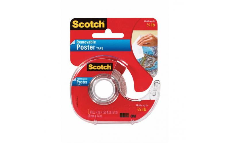 Scotch Removable Double Sided Poster Tape 19mmx 3.8m - Dispenser