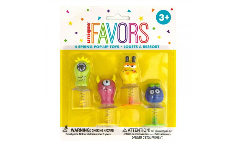 Unique Party Favors Spring Pop-Up Toys - Pack of 4