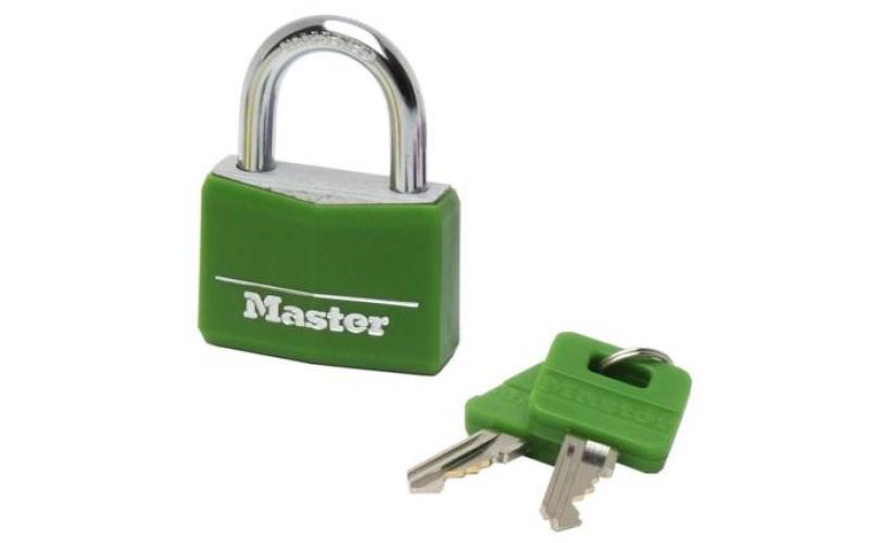 Master Lock 40mm Solid Aluminum Padlock Covered Green