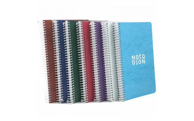 Bassile Nota Spiral Notebook 12x16cm Carton Cover 96 sheets