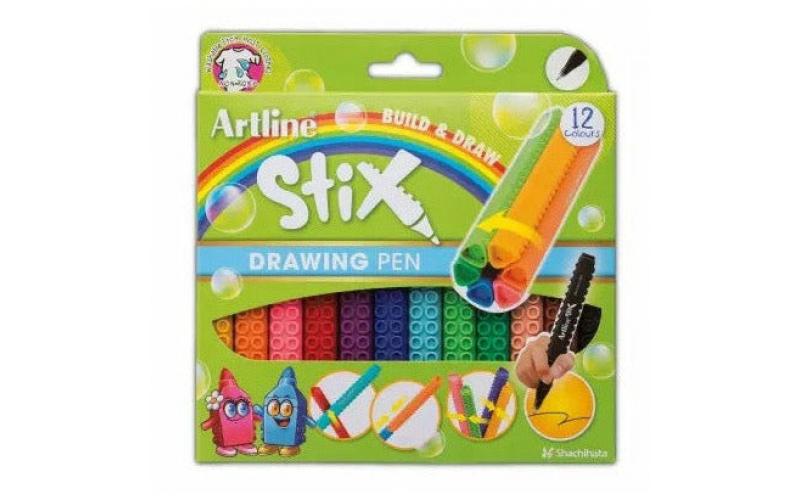 Artline Stix Build & Draw Drawing Pen Set - Pack of 12