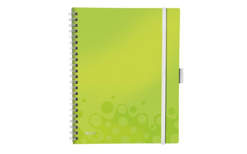 Leitz Spiral Notebook Squared Grid 90 Sheets PP Cover A4