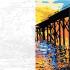 NEW Plaid Let\'s Paint By Numbers West Coast Pier On Printed Canvas 35x35 cm