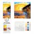 NEW Plaid Let\'s Paint By Numbers West Coast Pier On Printed Canvas 35x35 cm