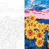 NEW Plaid Let\'s Paint By Numbers Sunflower Meadow On Printed Canvas 35x35 cm