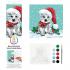 NEW Plaid Let\'s Paint By Numbers Christmas Terrier On Printed Canvas 35x35 cm