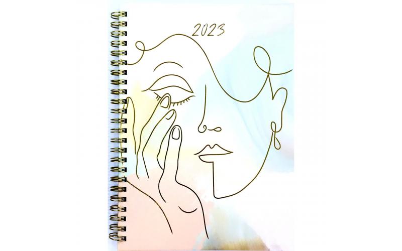 NEW IG Design 2023 Week to View Hardcover Spiral Agenda A5