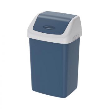 Cosmoplast Swing Top Lid Waste Bin, 46 Liter, Blue Color