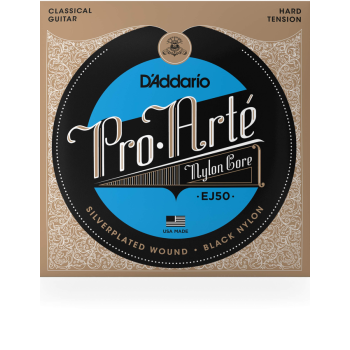 D’Addario EJ50 Black nylon Flamenco – Hard tension | Accessories | Strings | Classical Guitar | D'Addario