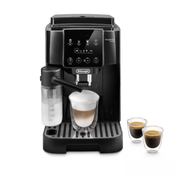 De’Longhi Espresso Machine with Grinder and Milk Tank in Black